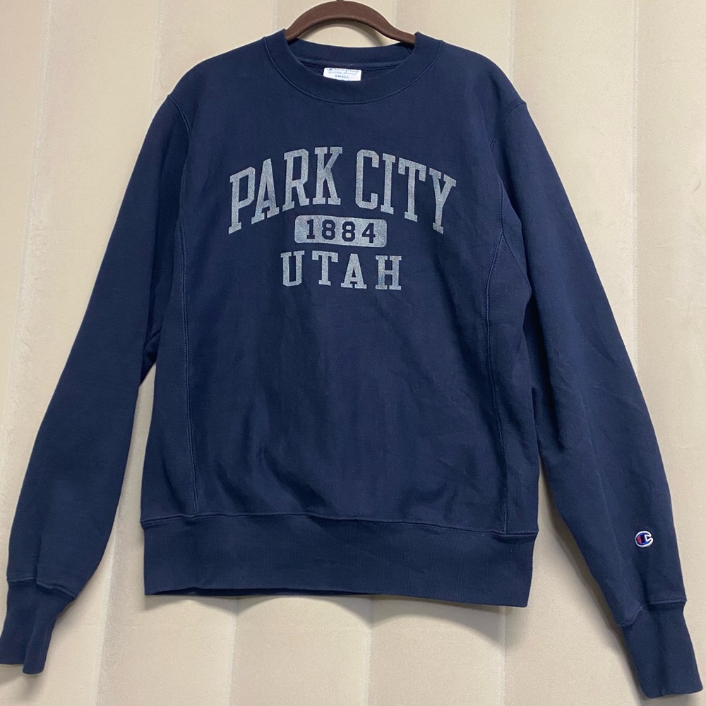 Vintage Champion Men’s Sweatshirt Small Reverse Weave Park City Utah Casual